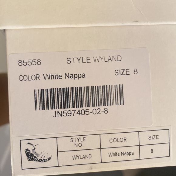 Lulu’s White Nappa Leather Espadrilles Wedges Size 8 NWT - Picture 11 of 11